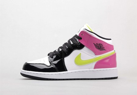 Air Jordan 1 Mid White Black Cyber Pink 36-40