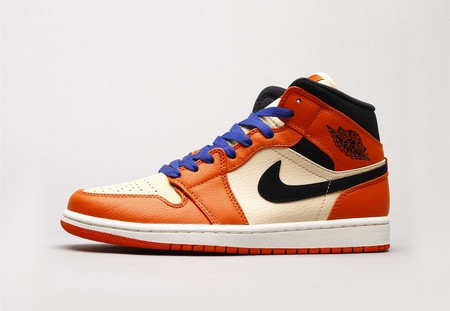 Air Jordan 1 Mid Team Orange Black 36-46