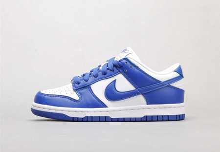 NIKE SB DUNK LOW white and blue skateboarding shoes 36-46