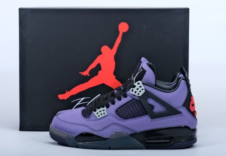 Travis Scott x Air Jordan 4 Black Purple size 36-47.5